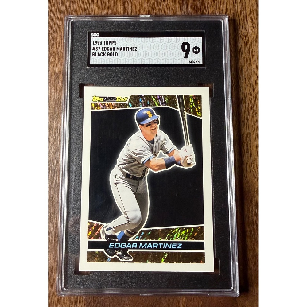 1993 Topps Black Gold Edgar Martinez 37 SGC9 Mint Seattle Mariners Baseball Card